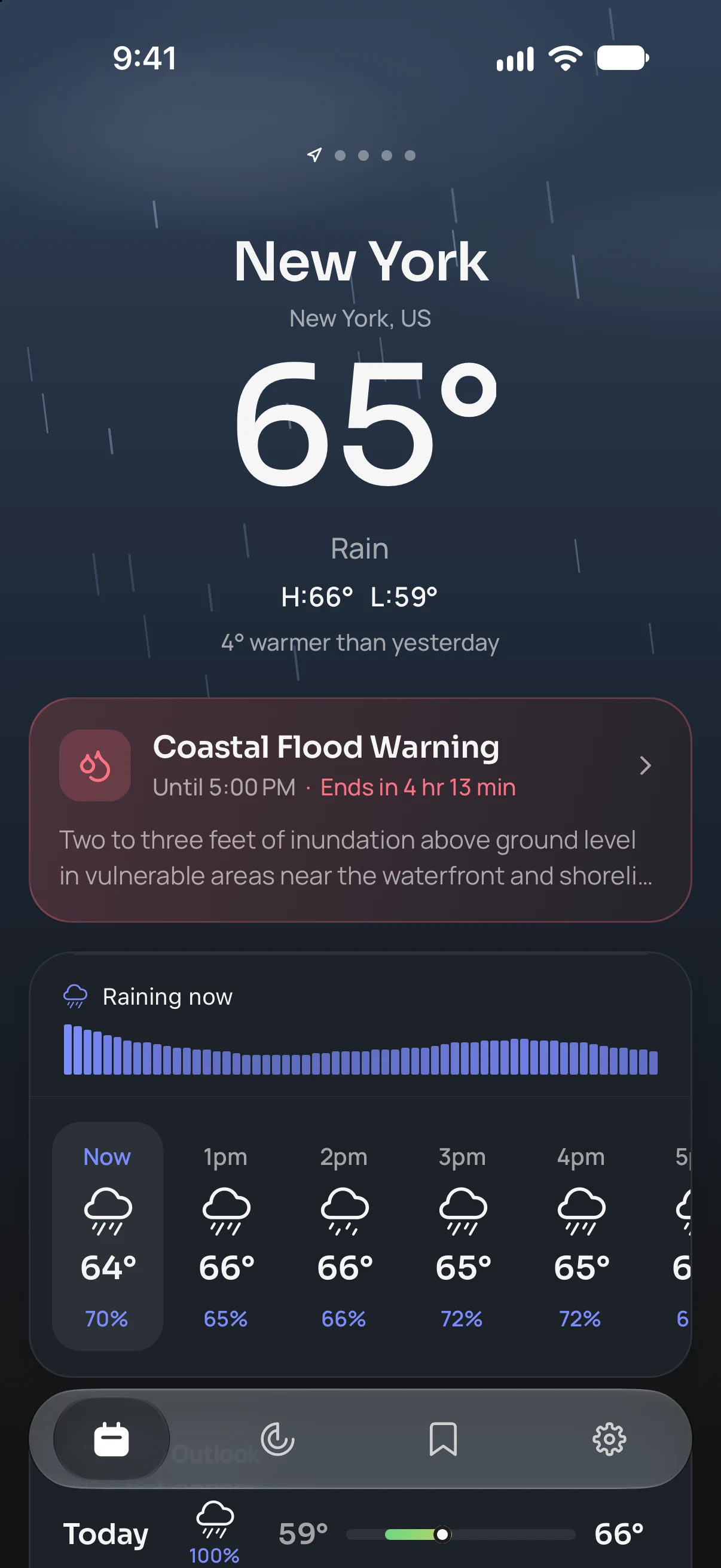 Severe weather alerts in Nimbus